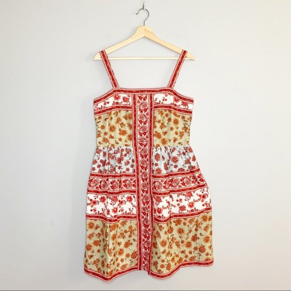 🎄 Gal Meets Glam Gianna Mini Dress Mint Coral Straps Square Neck A Line 10 L - Picture 2 of 14